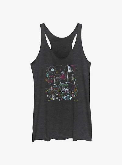Disney Haunted Mansion Map Womens Tank Top