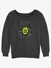 Disney Haunted Mansion Resident Portraits Womens Slouchy Sweatshirt