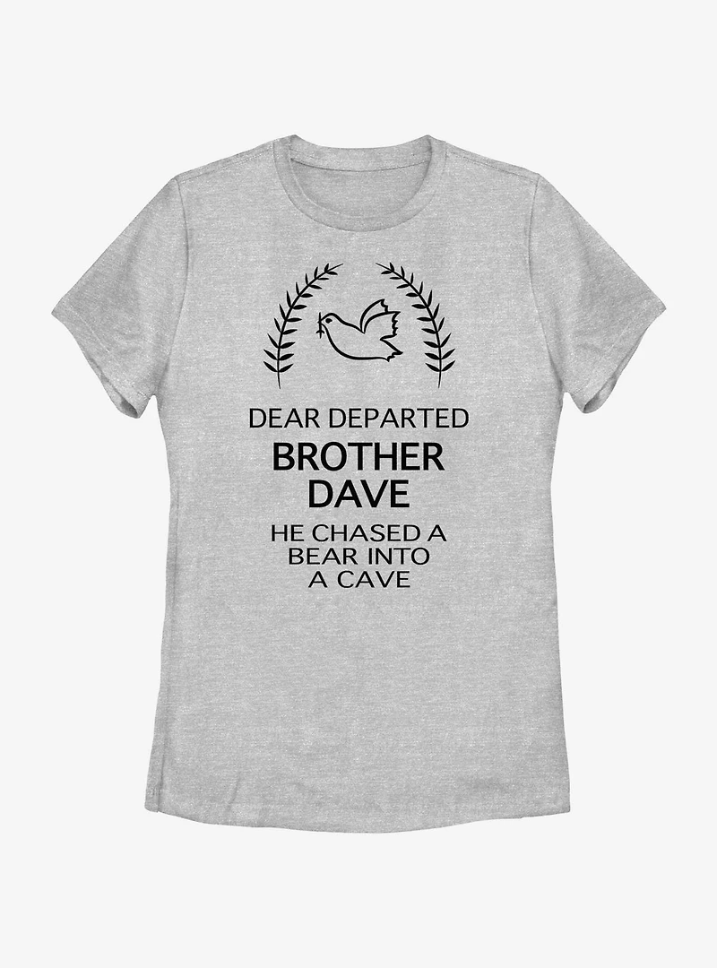 Disney Haunted Mansion Dear Departed Brother Dave Womens T-Shirt