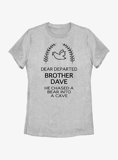 Disney Haunted Mansion Dear Departed Brother Dave Womens T-Shirt