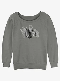 Disney Haunted Mansion Three Thumbs Up Womens Slouchy Sweatshirt