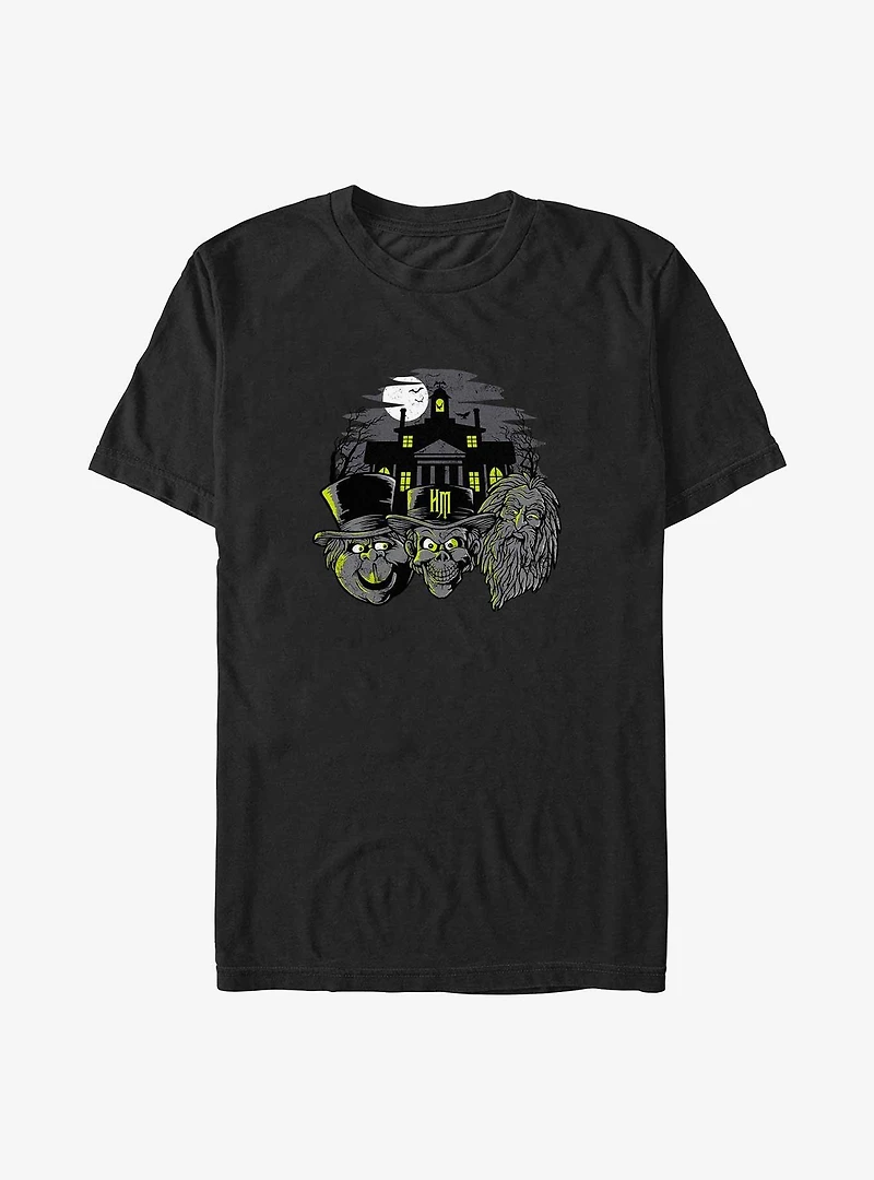 Disney Haunted Mansion Hitchhiking Ghosts Heads Big & Tall T-Shirt