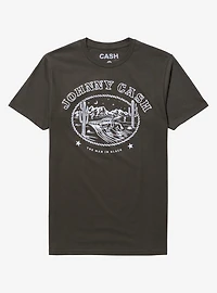 Johnny Cash The Man In Black Desert Boyfriend Fit Girls T-Shirt