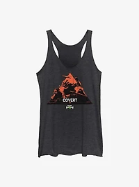 Call Of Duty Covert Red Variant Girls Raw Edge Tank