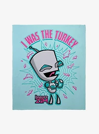 Invader Zim Gir The Turkey Throw Blanket