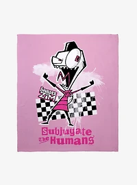 Invader Zim Subjugate The Humans Throw Blanket