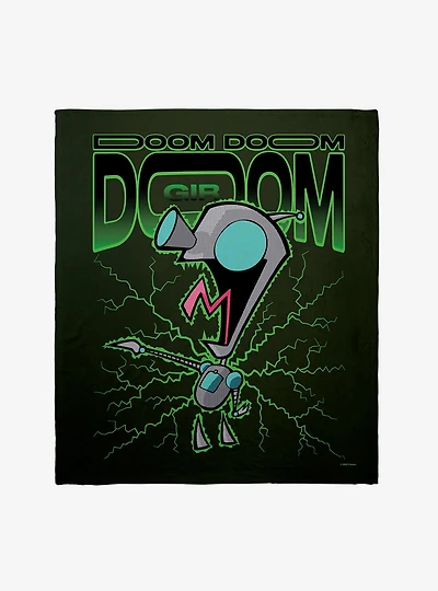 Invader Zim Gir Doom Throw Blanket