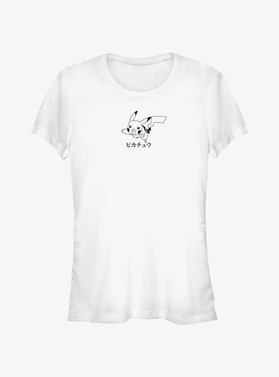 Pokemon Pikachu Jump In Japanese Girls T-Shirt