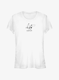 Pokemon Pikachu Jump In Japanese Girls T-Shirt