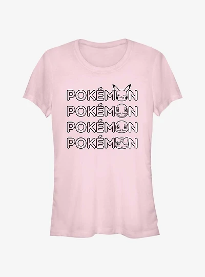 Pokemon Starter Heads Logo Girls T-Shirt
