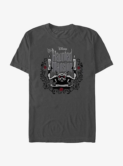 Disney Haunted Mansion Gargoyle With Candles Extra Soft T-Shirt