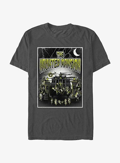 Disney Haunted Mansion Horror Mansion Poster Extra Soft T-Shirt Hot Topic Web Exclusive