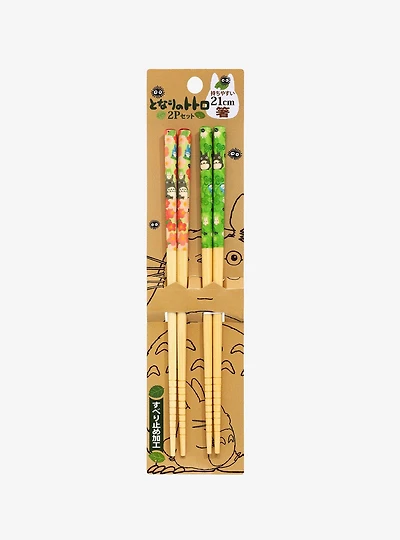 Studio Ghibli My Neighbor Totoro Green and Pink Chopsticks