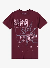 Slipknot The End, So Far Burgundy Boyfriend Fit Girls T-Shirt