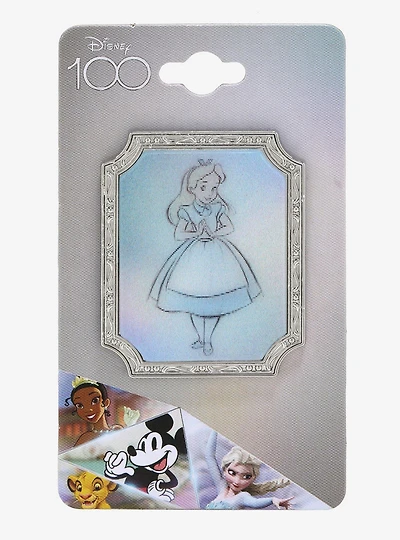 Loungefly Disney100 Alice in Wonderland Alice Sketch Lenticular Pin - BoxLunch Exclusive