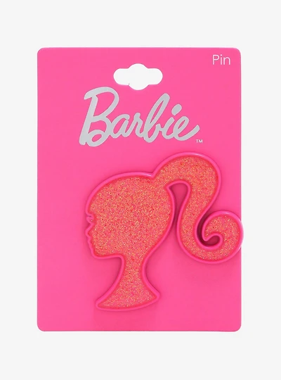 Barbie Silhouette Glitter Enamel Pin - BoxLunch Exclusive