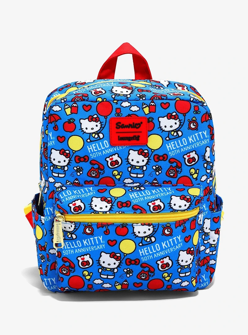 Loungefly Sanrio Hello Kitty 50th Anniversary Nylon Mini Backpack