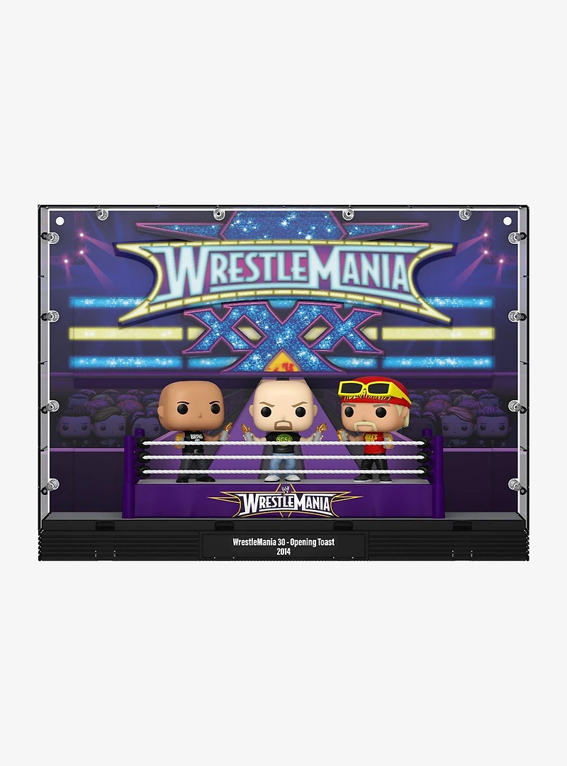 Funko Pop! Moment WrestleMania The Rock, "Stone Cold" Steve Austin, and Hulk Hogan Vinyl Figure