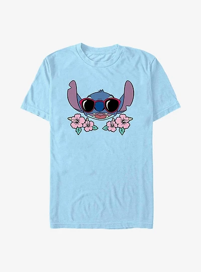 Disney Lilo & Stitch Stitch Shades Flowers T-Shirt