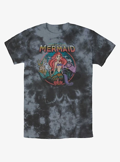 Disney The Little Mermaid Vintage Characters Tie-Dye T-Shirt