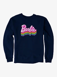 Barbie Ranbow Logo Stack Sweatshirt