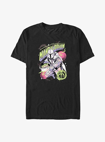 Star Wars The Mandalorian Neon Mando Big & Tall T-Shirt