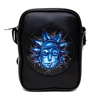 Rick And Morty Lenticular Face Expression Applique Crossbody Bag