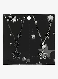 Social Collision Star Swirl Best Friend Necklace Set