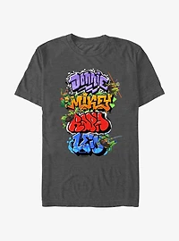 Teenage Mutant Ninja Turtles: Mutant Mayhem Graffiti Name Stack Big & Tall T-Shirt
