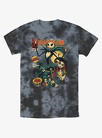The Nightmare Before Christmas Comic Cover Tie-Dye T-Shirt