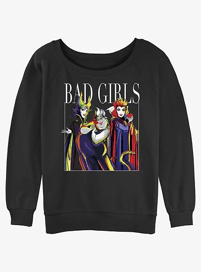 Disney Villains Bad Girls Pose Girls Slouchy Sweatshirt