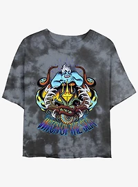 Disney The Little Mermaid Ursula Witch Of The Sea Girls Tie-Dye Crop T-Shirt