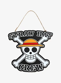 One Piece Straw Hat Crew Hanging Wall Sign