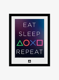 PlayStation Eat Sleep Repeat Framed Poster