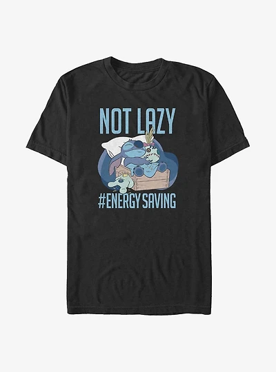 Disney Lilo & Stitch Not Lazy Energy Saving Big & Tall T-Shirt