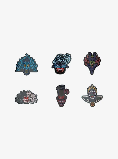 Disney Villains Neon Characters Blind Box Enamel Pin