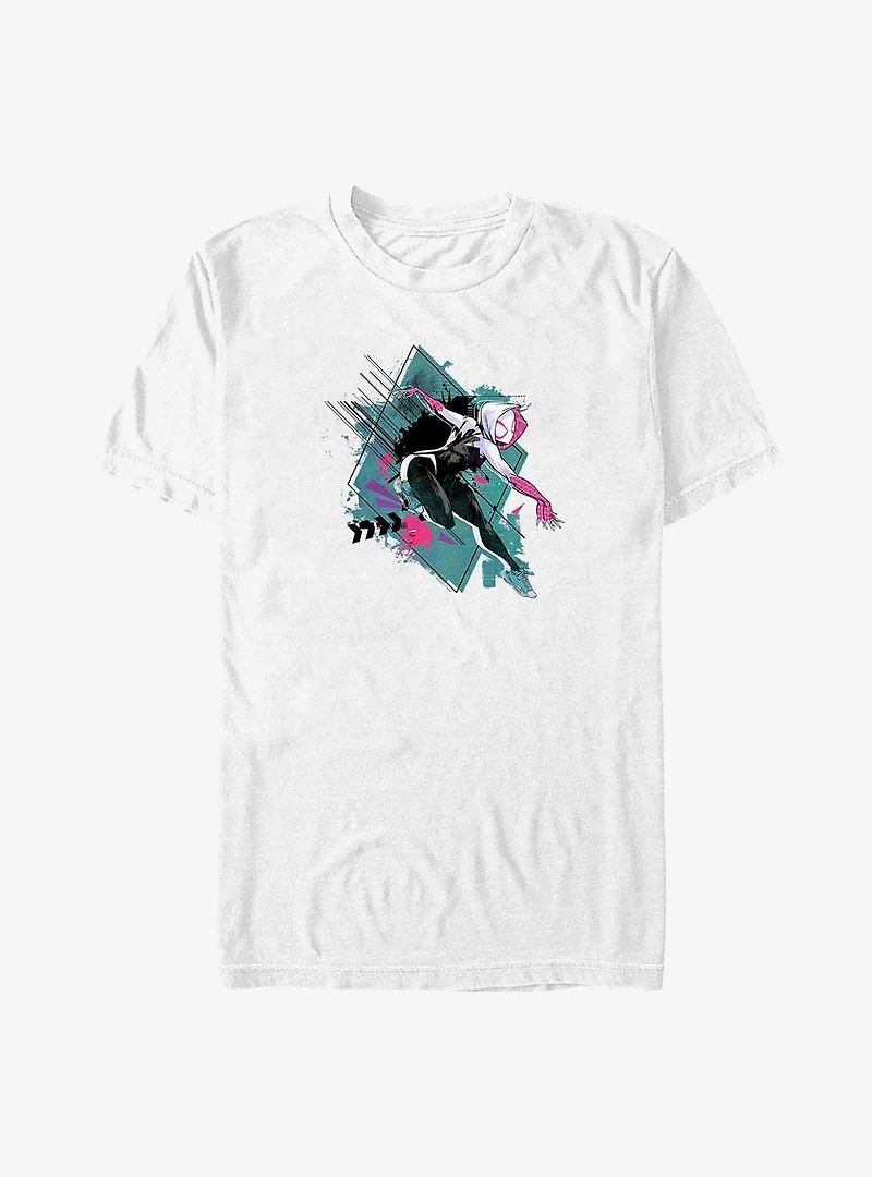 Marvel Spider-Man: Across the Spider-Verse Spider-Gwen In Action Big & Tall T-Shirt