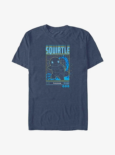 Pokemon Squirtle Grid Big & Tall T-Shirt