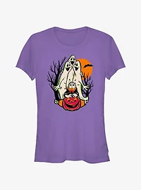 Disney100 Halloween Spooky Ghosts Scared Donald Girls T-Shirt
