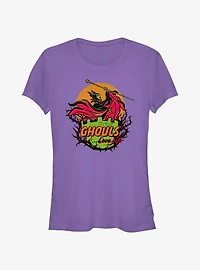 Disney100 Halloween Maleficent All The Ghouls Love Me Girls T-Shirt