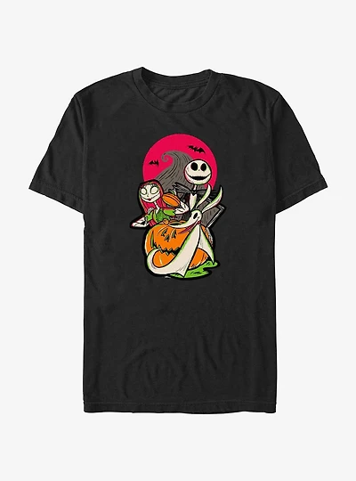 Disney100 Halloween The Nightmare Before Christmas Sally Jack And Zero T-Shirt