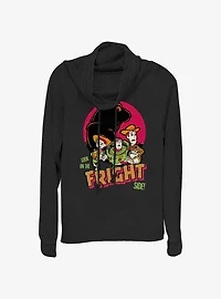 Disney100 Halloween Toy Story Jessie, Buzz & Woody Look On The Fright Side Cowl Neck Long-Sleeve Top