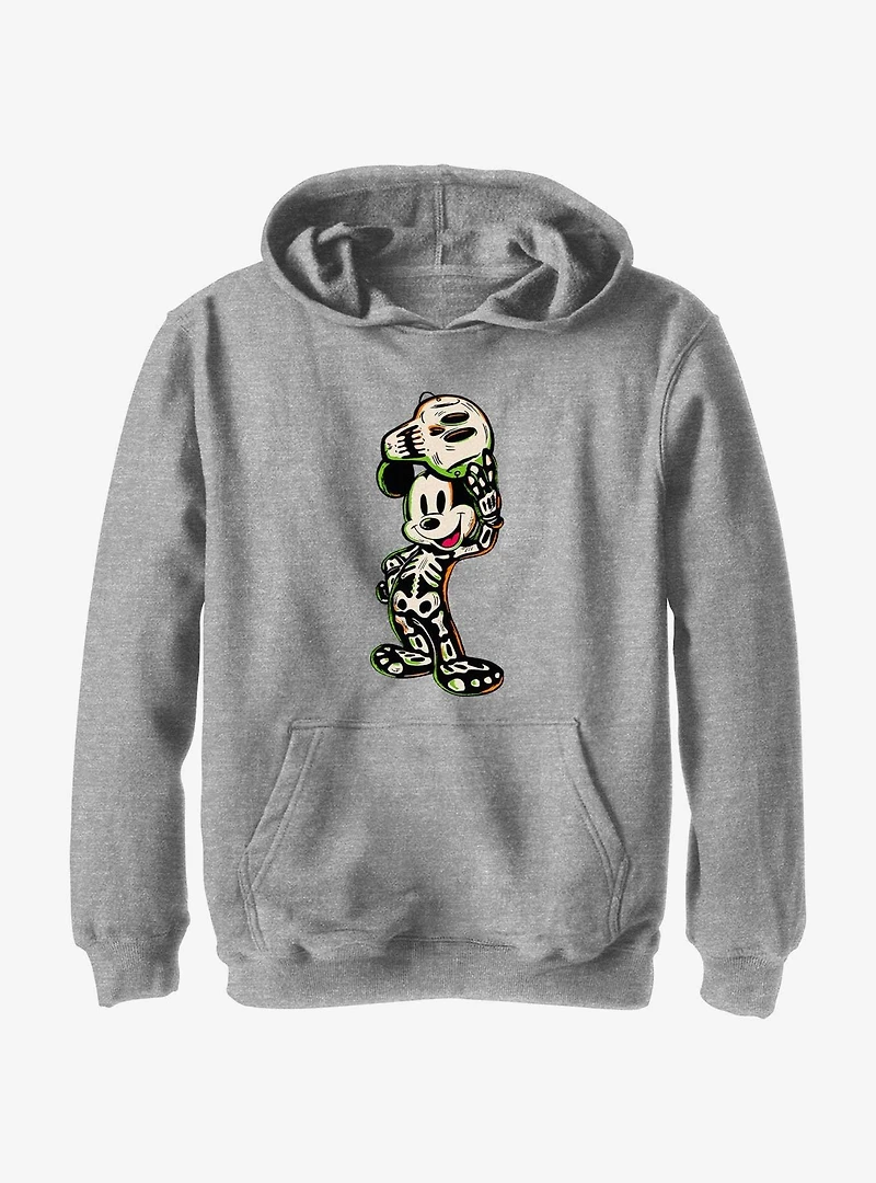 Disney100 Halloween Mickey Mouse Skeleton Youth Hoodie