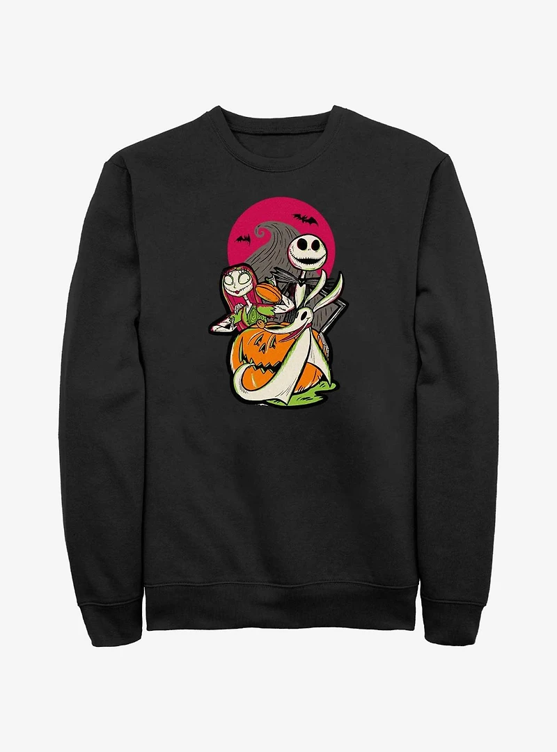 Disney100 Halloween Happy Sally Jack and Zero Sweatshirt