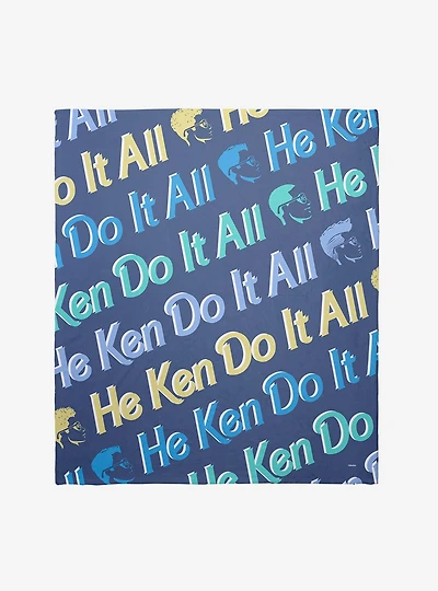 Barbie He Ken Do It All Throw Blanket