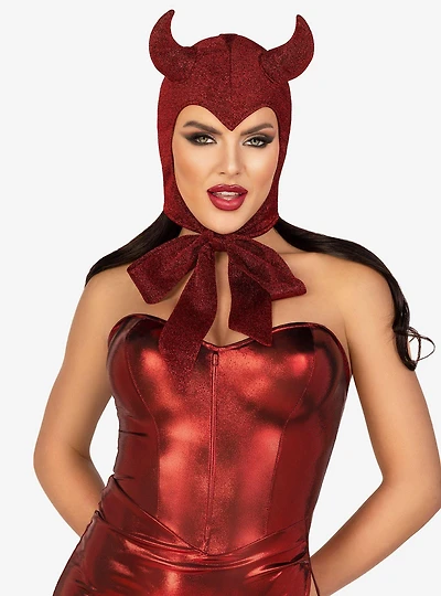 Shimmery Devil Bonnet Costume Accessory