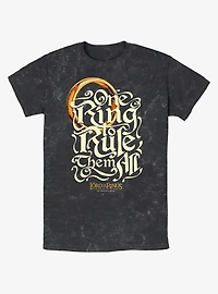 The Lord of the Rings One Ring Rules Mineral Wash T-Shirt