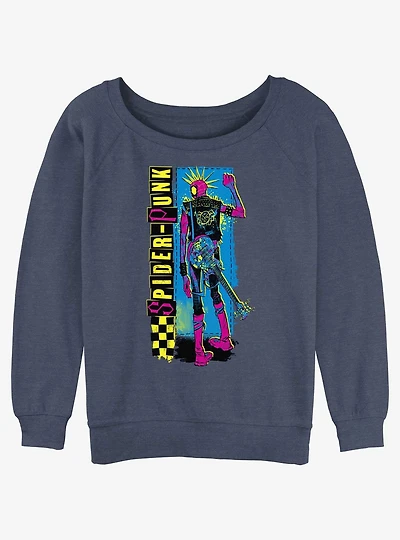 Marvel Spider-Man: Across the Spider-Verse Spider-Punk Girls Slouchy Sweatshirt