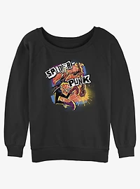 Marvel Spider-Man: Across the Spider-Verse Spider-Punk Girls Slouchy Sweatshirt