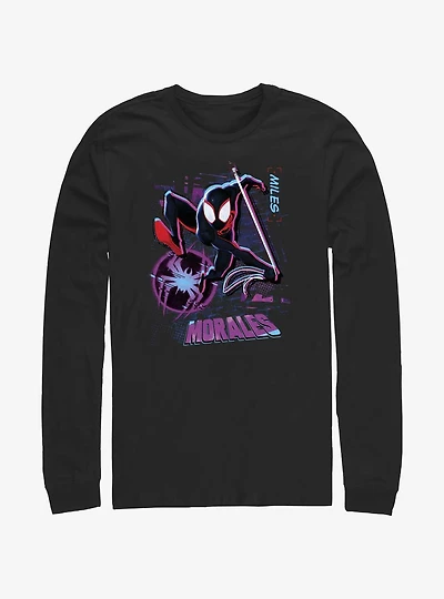 Marvel Spider-Man: Across the Spider-Verse Street Swing Miles Morales Long-Sleeve T-Shirt